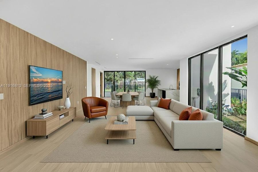 Furnished interior view inside a new home in , Miami (Image 18).