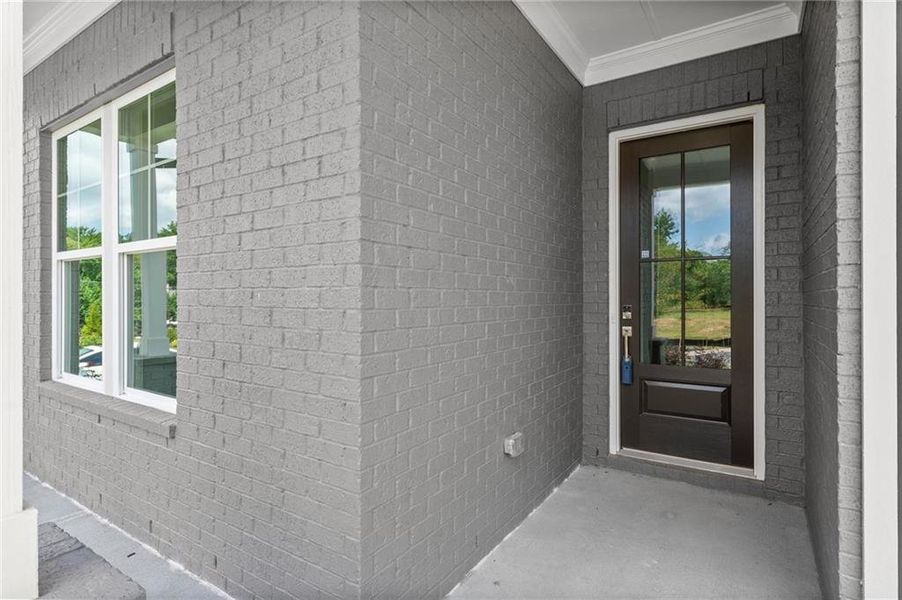 Exterior details and patio area of a home in Hillgrove Preserve, Powder Springs (Image 3).