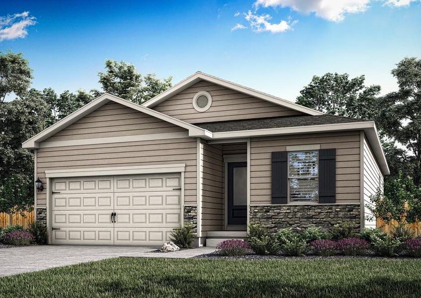 The beautiful Arapaho floor plan is a one-story home.