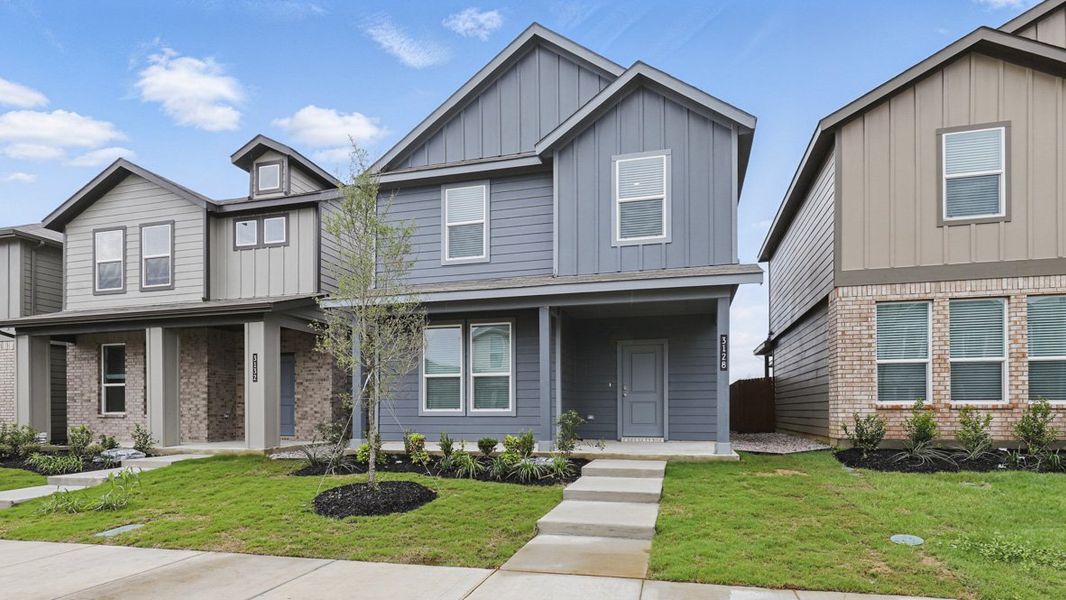 Representative exterior photo of a completed home built from the CASHEW by D.R. Horton in Orchard Village, Fort Worth, TX (Image 1). Representative exterior photo of a completed home built from the CASHEW by D.R. Horton in Orchard Village, Fort Worth, TX (Image 1).