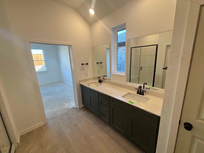 Primary Bathroom Construction Progress featuring the Luxe Collection