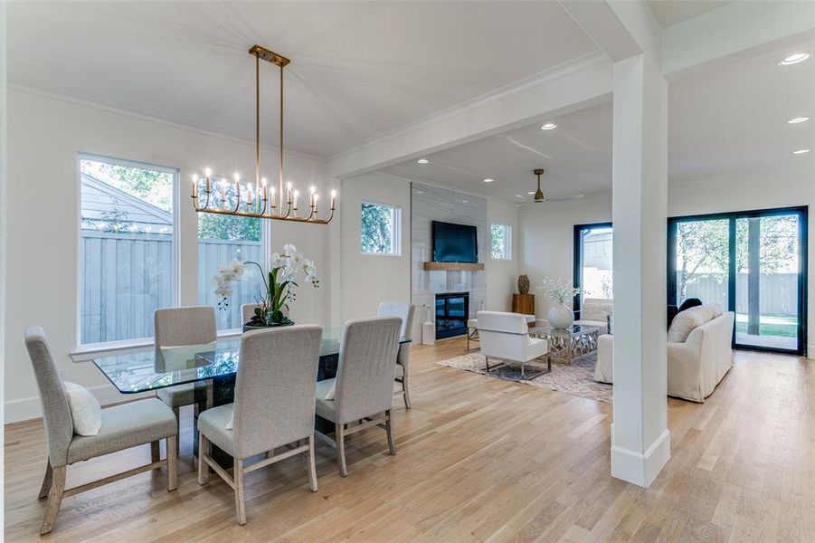 Dining Room open to the Family Room