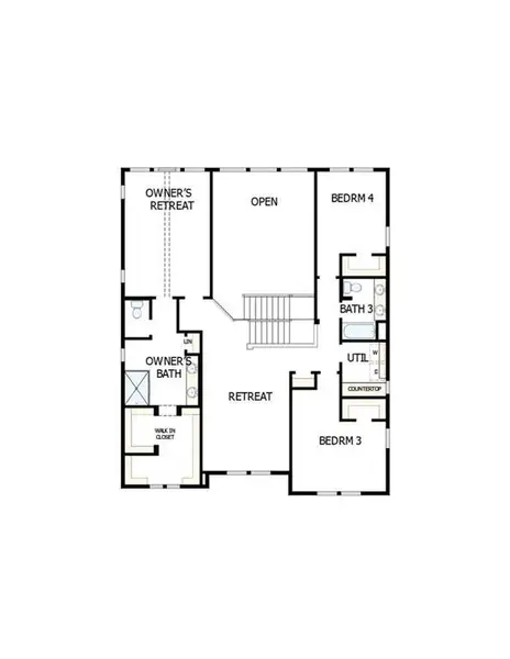 2D floor plan layout of this home in Settingdown Farms, Cumming, GA (Image 3).