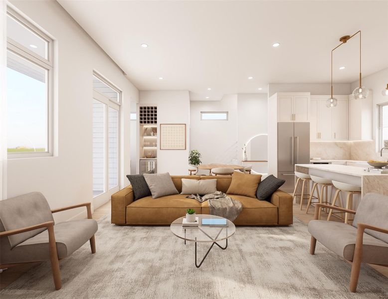 Furnished interior view inside a new home in , Houston (Image 8).