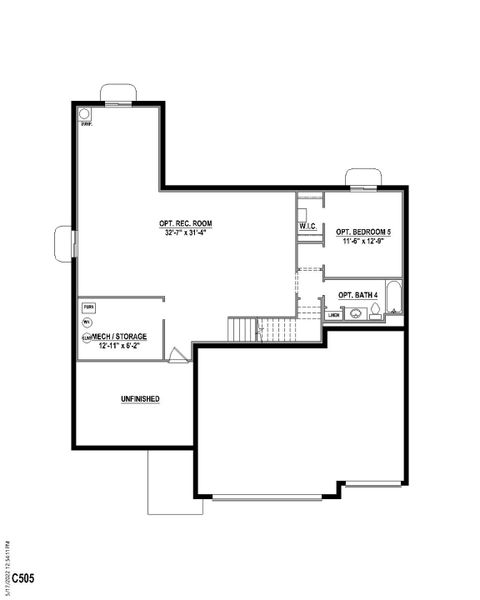 Plan 505 Base Bed