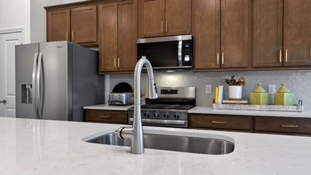 Close-up of interior finishes inside a home in The Villas at Kinsley, Jamestown (Image 17).