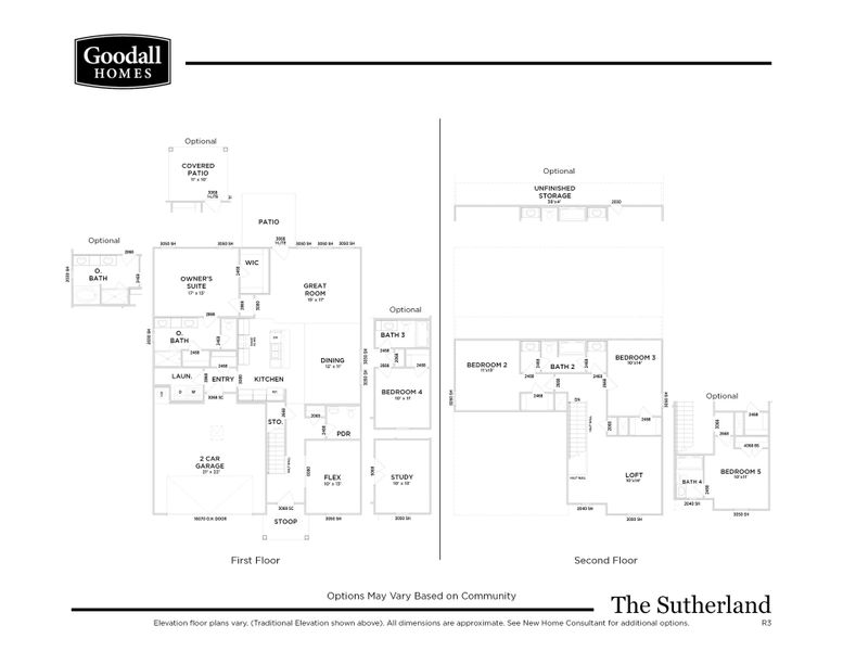 R3 with Tile Shower in Owner's Bath