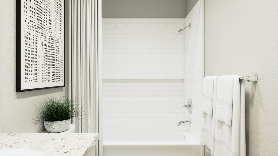 Representative interior finishes for a home built from the The Griffith by Legend Homes in Ridgeland Hills, Willis (Image 16).