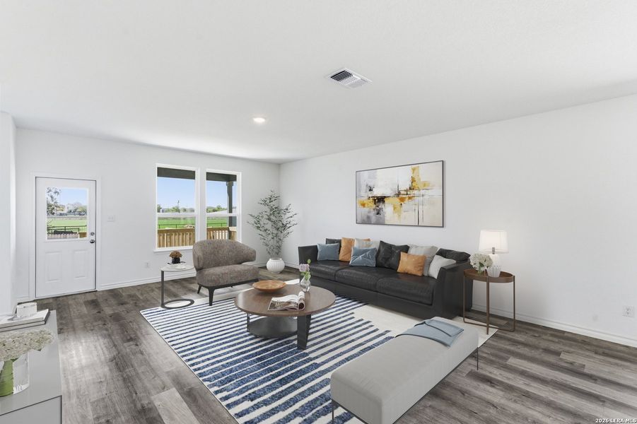 Furnished interior view inside a new home in Meadows at Clear Springs, New Braunfels (Image 2). Furnished interior view inside a new home in Meadows at Clear Springs, New Braunfels (Image 2).