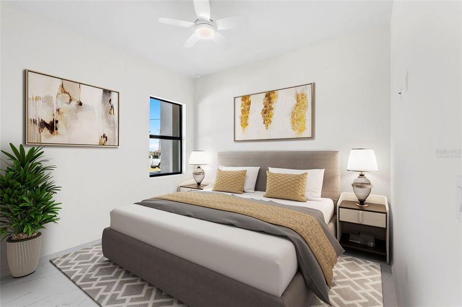 Furnished interior view inside a new home in , Cape Coral (Image 21). Furnished interior view inside a new home in , Cape Coral (Image 21).