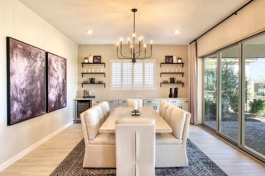 Representative furnished interior of a home built from the Ventana Plan 4507 by Tri Pointe Homes in Waterston Central, Gilbert (Image 9).