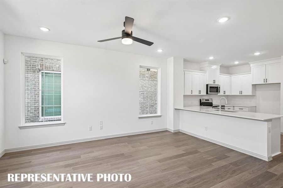 Our Olivia plan offers a wonderful open concept design.  REPRESENTATIVE PHOTO