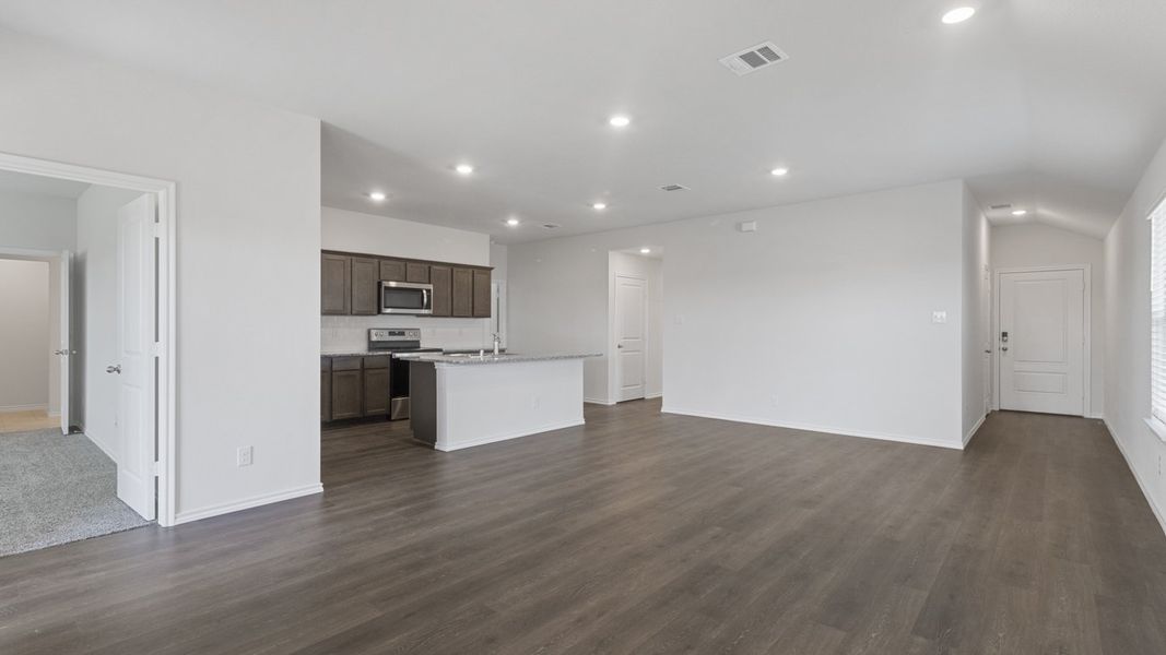 Representative unfurnished interior of a home built from the Camden by D.R. Horton in Bel Air Village, Sherman (Image 8).