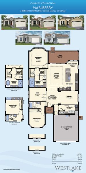 2D floor plan layout for the Marlberry by Minto Communities in Westlake, Loxahatchee, FL (Image 3). 2D floor plan layout for the Marlberry by Minto Communities in Westlake, Loxahatchee, FL (Image 3).
