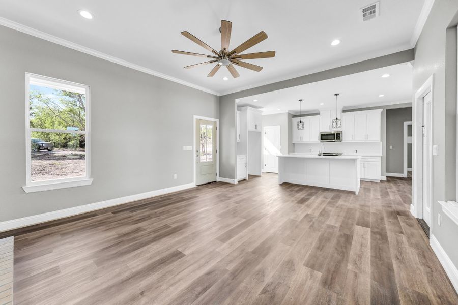 Representative unfurnished interior of a home built from the Loretta by Zeal Home Builders in Horizon Meadow Estates, Paradise (Image 90). Representative unfurnished interior of a home built from the Loretta by Zeal Home Builders in Horizon Meadow Estates, Paradise (Image 90).