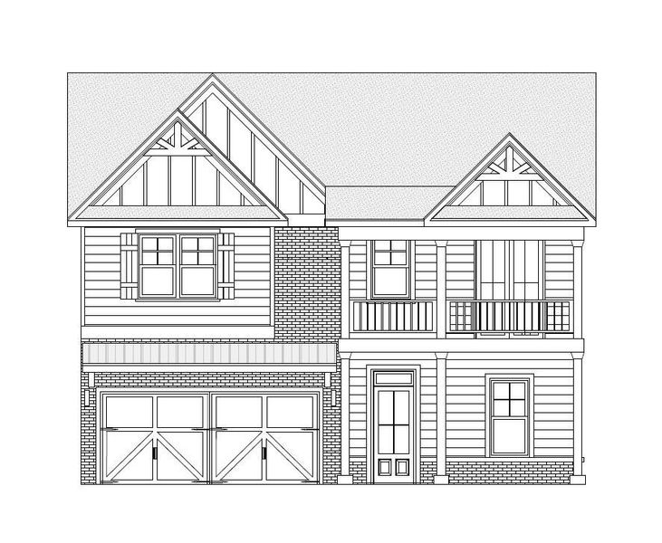 Exterior rendering of this home design in , Flowery Branch, GA (Image 3). Exterior rendering of this home design in , Flowery Branch, GA (Image 3).