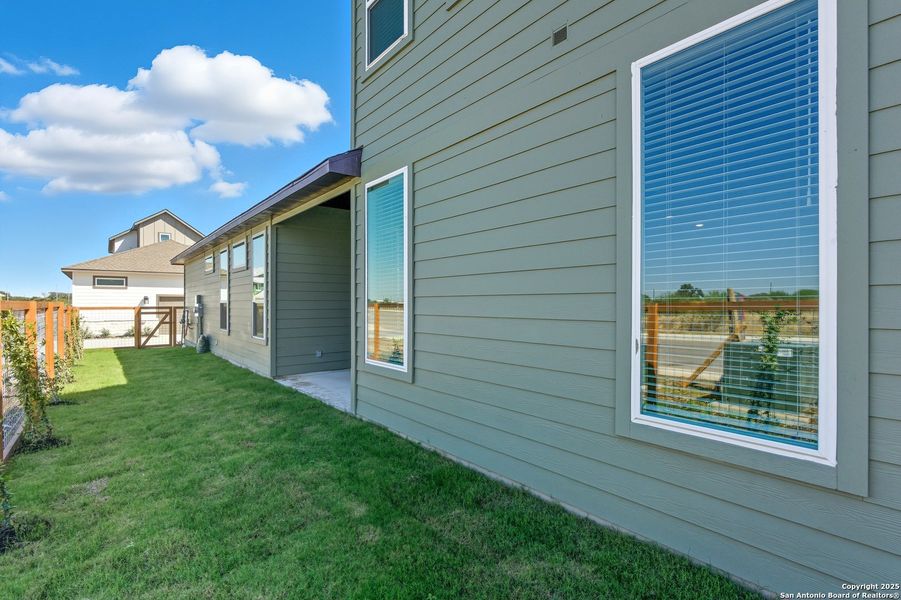 Exterior details and patio area of a home in The Crossvine – Garden Homes, Schertz (Image 18). Exterior details and patio area of a home in The Crossvine – Garden Homes, Schertz (Image 18).