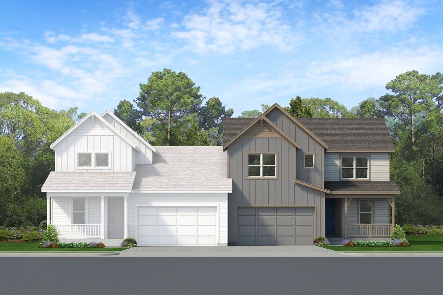 Representative exterior photo of a completed home built from the The Sunlight by Risewell Homes in Cordovan, Firestone, CO (Image 2). Representative exterior photo of a completed home built from the The Sunlight by Risewell Homes in Cordovan, Firestone, CO (Image 2).