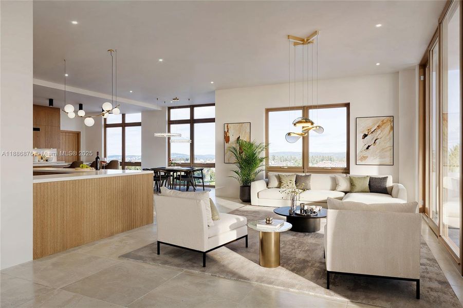 RENDERING of Living/Dining RENDERING of Living/Dining