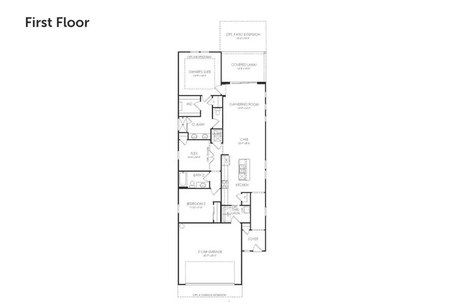 2D floor plan layout for the Hallmark by Del Webb in Del Webb Southern Oaks, Newnan, GA (Image 5).