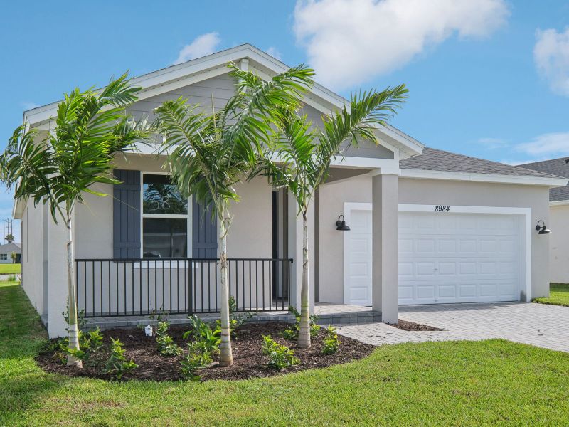 Exterior of the Bergamo floorplan at 8984 Dahlia Circle