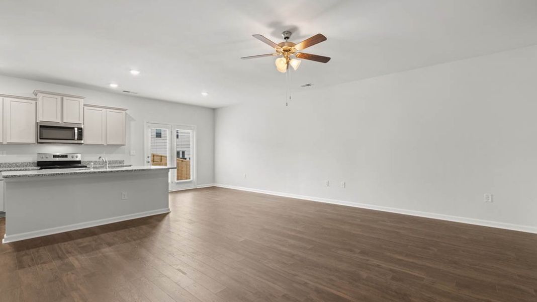 Representative unfurnished interior of a home built from the Sudbury by D.R. Horton in Laurel Park Townhomes, Hephzibah (Image 9).