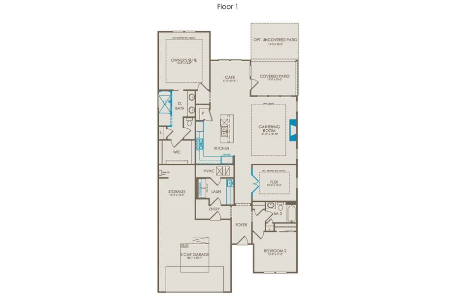 2D floor plan layout of this home in Del Webb Barton Village, Lebanon, TN (Image 4). 2D floor plan layout of this home in Del Webb Barton Village, Lebanon, TN (Image 4).