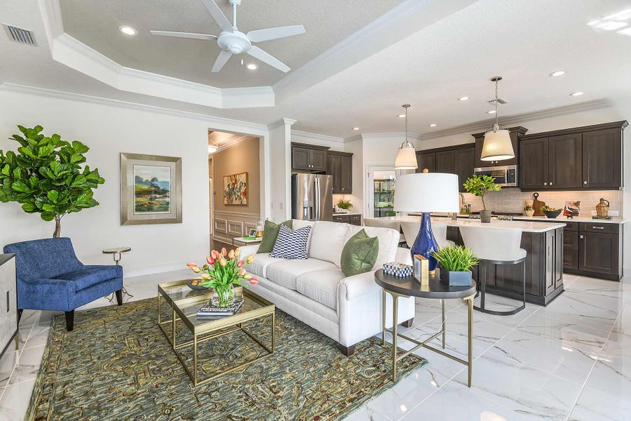 Furnished interior view inside a new home in Windward, Lakewood Ranch (Image 8).