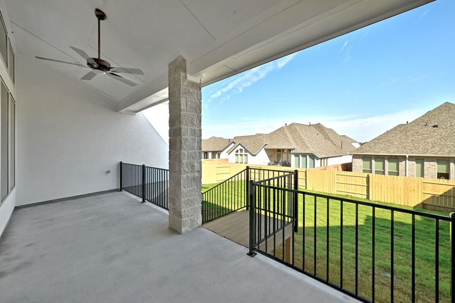 Exterior details and patio area of a home in The Colony - 50', Bastrop (Image 21).