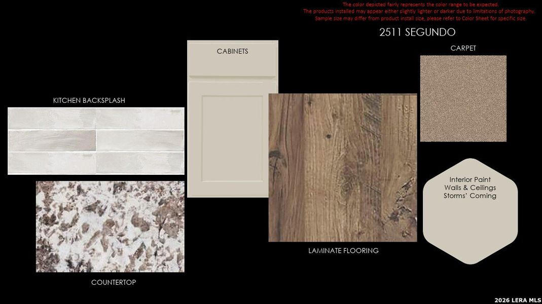 Sample of building materials used in homes in Prominence, San Antonio (Image 4).
