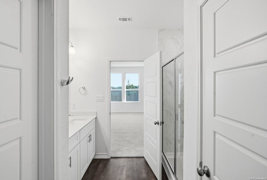 Furnished interior view inside a new home in Nopal Valley, San Antonio (Image 6).