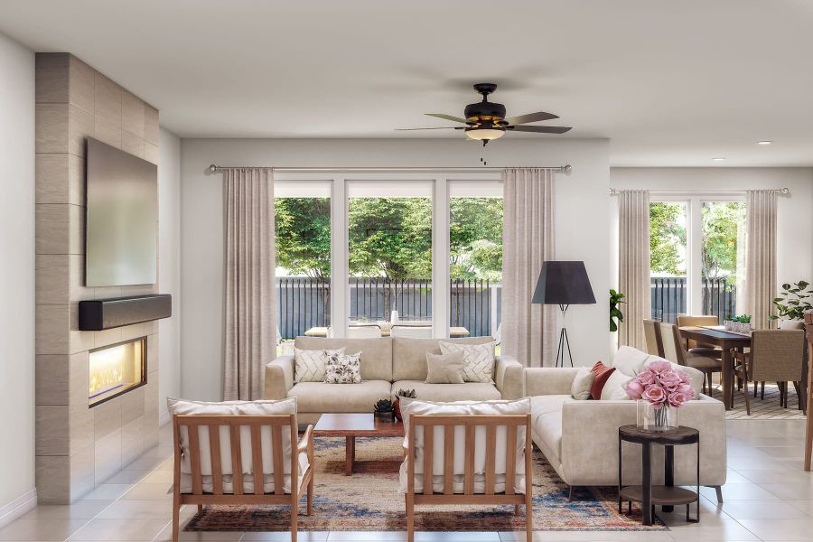 Furnished interior view inside a new home in Mason Woods, Cypress (Image 6).