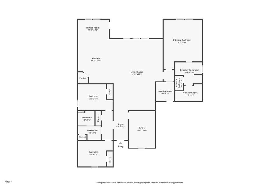 2D floor plan layout of this home in Hartland Ranch, Lockhart, TX (Image 5).