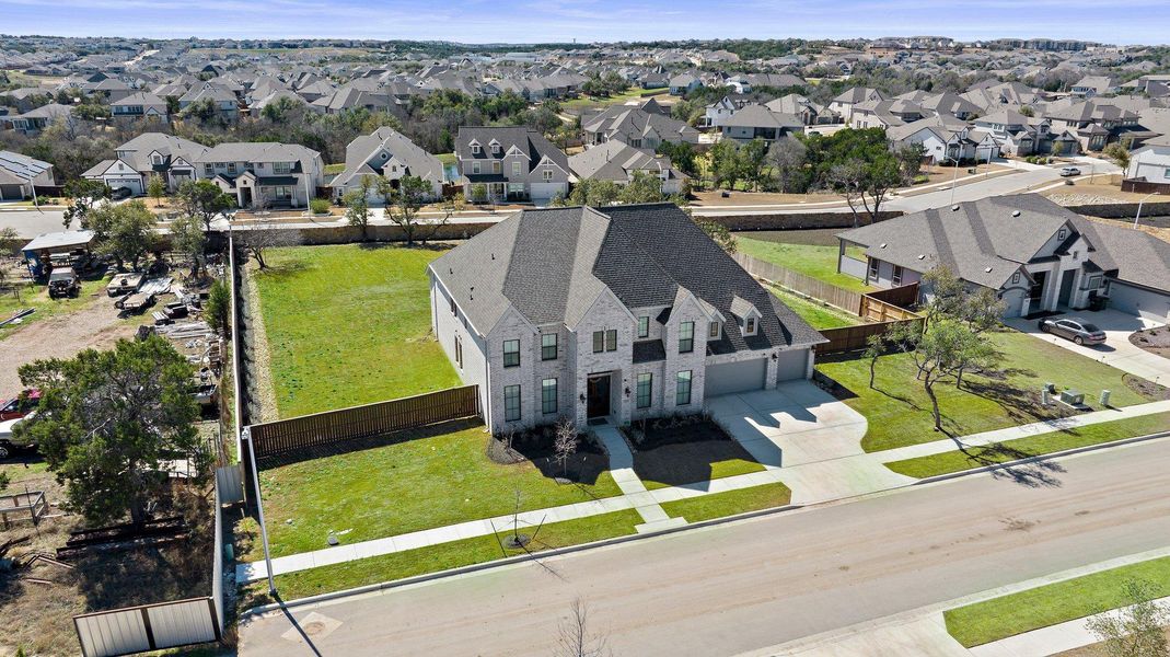 Aerial view with a residential view