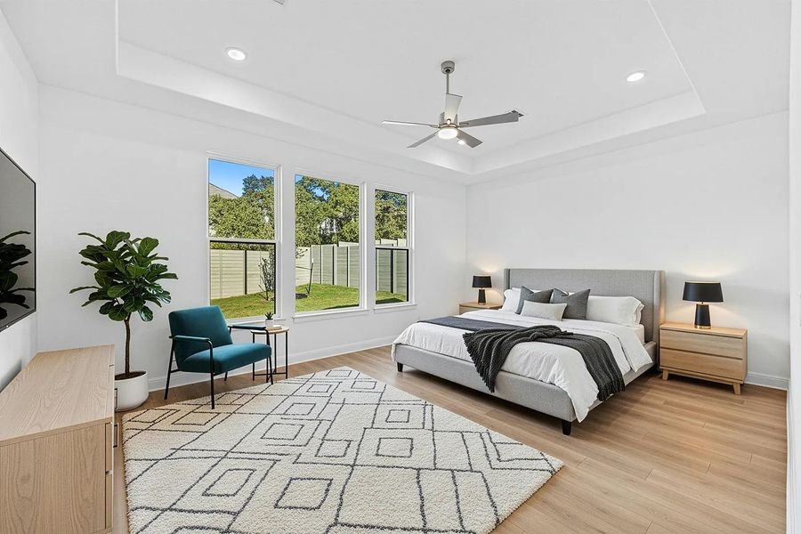 Furnished interior view inside a new home in Wolf Ranch West Bend - 60', Georgetown (Image 7).
