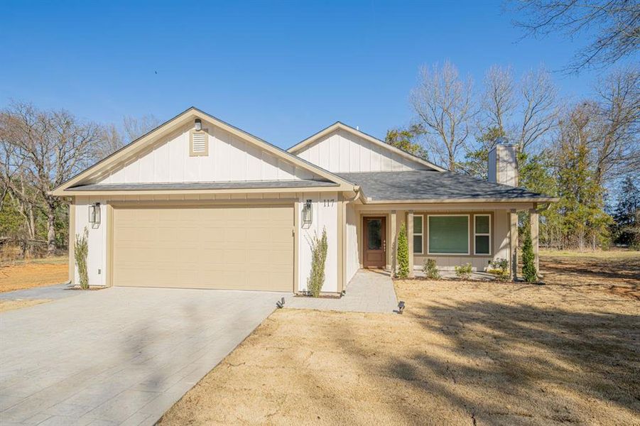 Front exterior of a new home in , Mount Vernon, TX, highlighting curb appeal (Image 19).