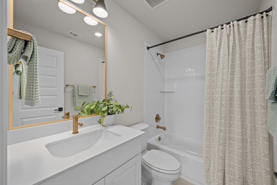 Furnished interior view inside a new home in The Twilight at Goodnight Ranch, Austin (Image 6). Furnished interior view inside a new home in The Twilight at Goodnight Ranch, Austin (Image 6).