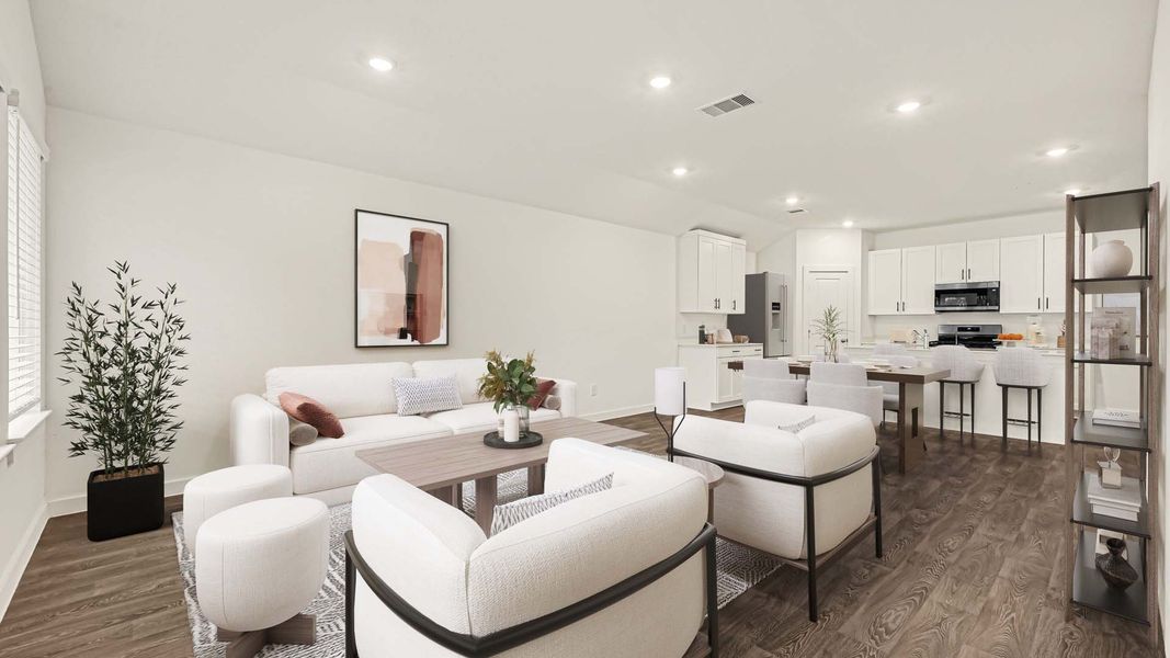 Furnished interior view inside a new home in August Trails, Needville (Image 5).