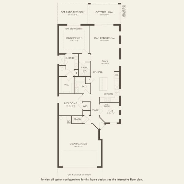 2D floor plan layout for the Contour by Del Webb in Del Webb Sunbridge, St. Cloud, FL (Image 5).
