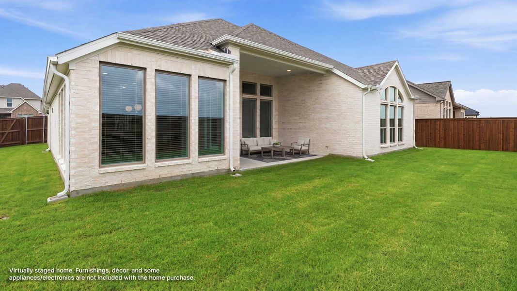Exterior details and patio area of a home in Myrtle Creek, Waxahachie (Image 2). Exterior details and patio area of a home in Myrtle Creek, Waxahachie (Image 2).