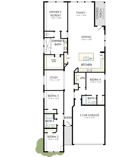 2D floor plan layout of this home in Audubon - Terrace Collection, Magnolia, TX (Image 2). 2D floor plan layout of this home in Audubon - Terrace Collection, Magnolia, TX (Image 2).
