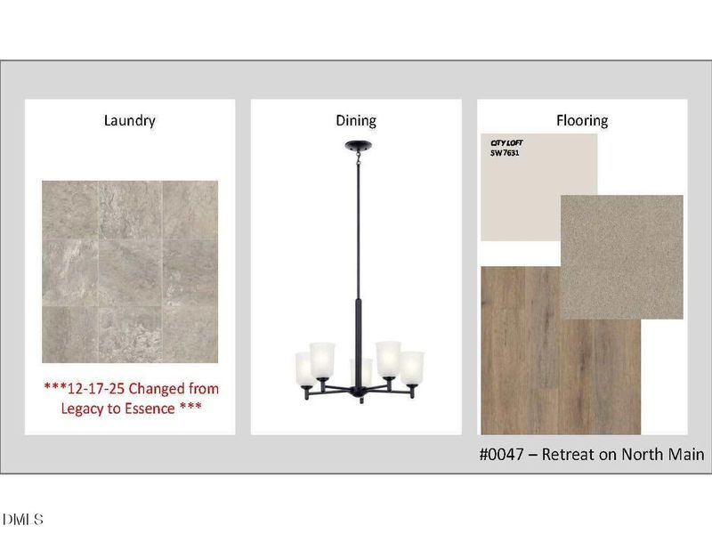 Sample of building materials used in homes in Retreat at North Main, Lillington (Image 20).