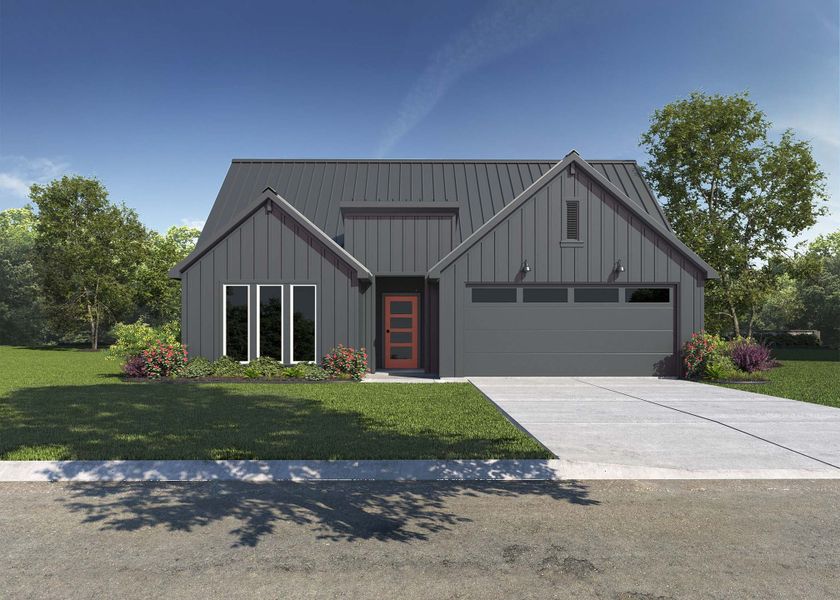 Representative exterior photo of a completed home built from the Mustang by D.R. Horton in The Islands of Rockport, Rockport, TX (Image 18).