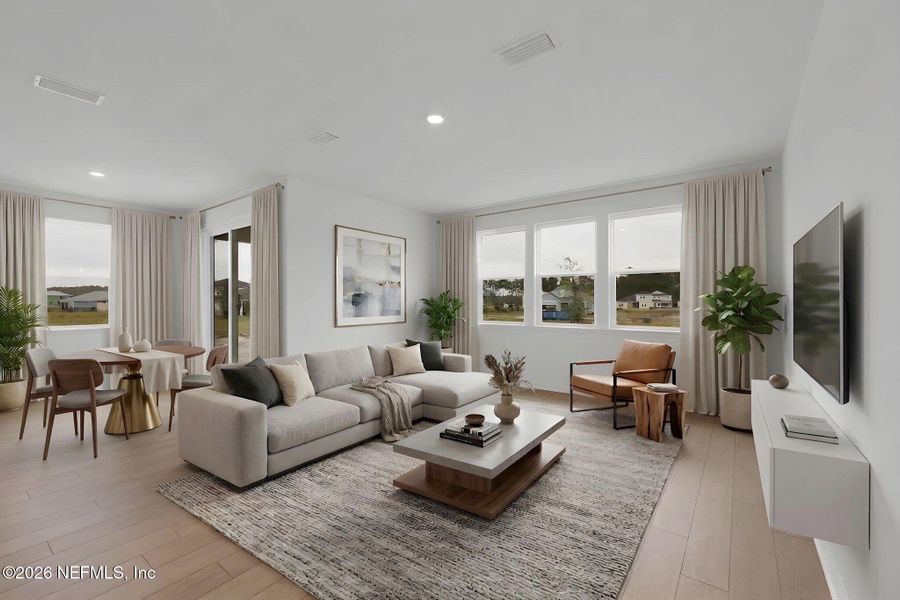 Furnished interior view inside a new home in Hyland Trail, Green Cove Springs (Image 11). Furnished interior view inside a new home in Hyland Trail, Green Cove Springs (Image 11).