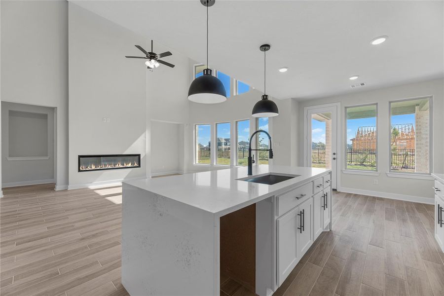 Furnished interior view inside a new home in Fulshear Lakes - 60', Fulshear (Image 7). Furnished interior view inside a new home in Fulshear Lakes - 60', Fulshear (Image 7).