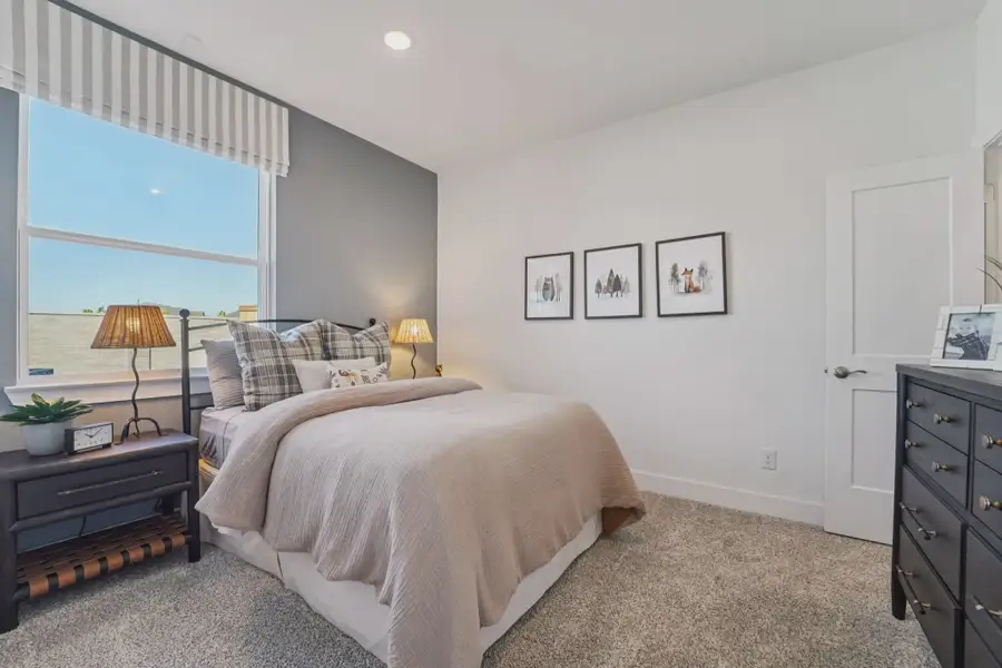 Representative furnished interior of a home built from the Margaux by Chesmar Homes in Bridgeland Chateau, Cypress (Image 34).