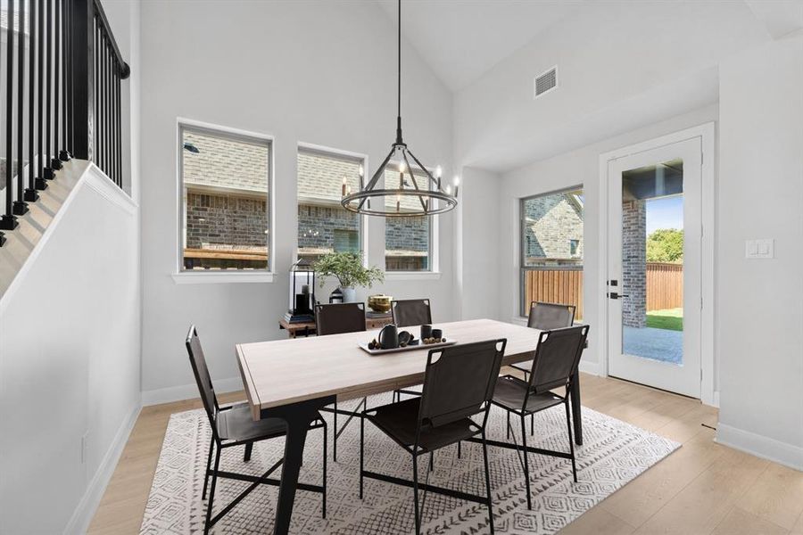 Furnished interior view inside a new home in South Pointe Cottage Series, Mansfield (Image 8). Furnished interior view inside a new home in South Pointe Cottage Series, Mansfield (Image 8).