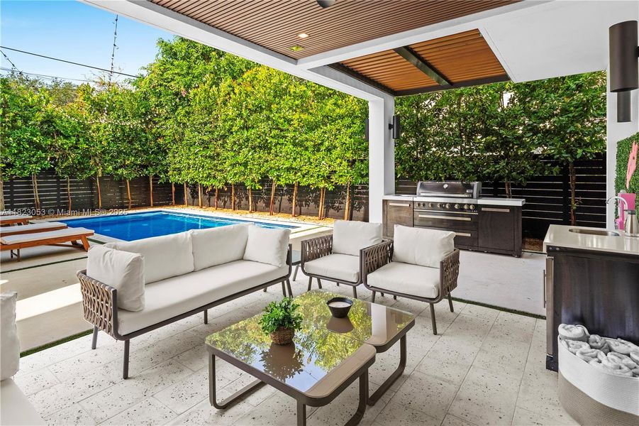 Furnished interior view inside a new home in , Miami (Image 28).