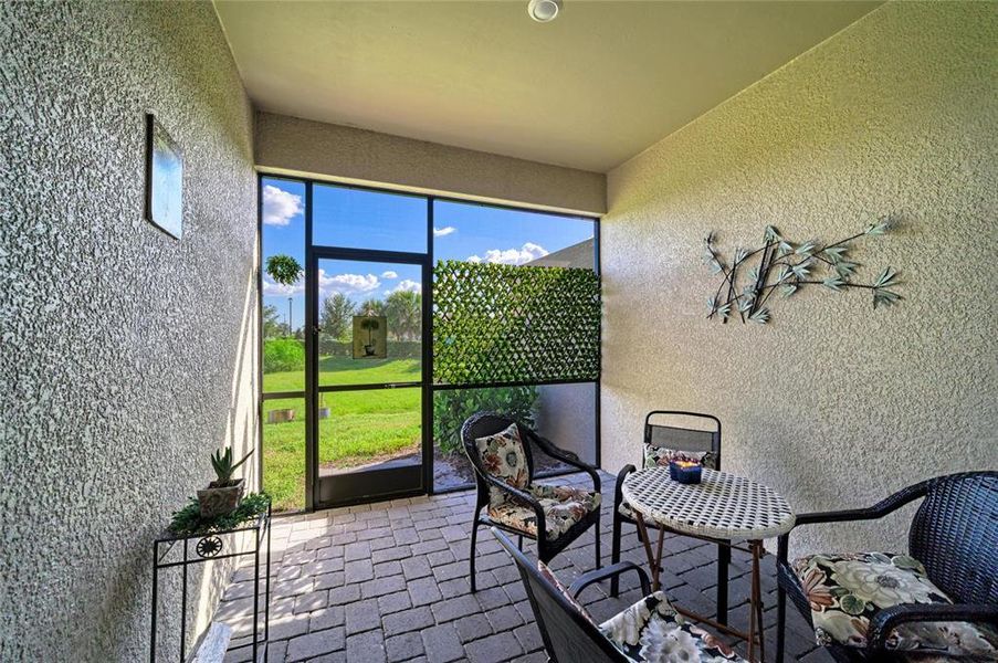 Exterior details and patio area of a home in Lorraine Lakes at Lakewood Ranch, Lakewood Ranch (Image 3). Exterior details and patio area of a home in Lorraine Lakes at Lakewood Ranch, Lakewood Ranch (Image 3).