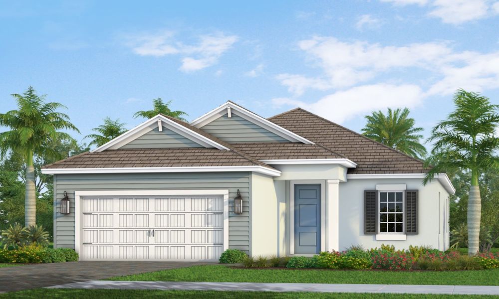 Representative exterior photo of a completed home built from the White Star by Neal Communities in SkySail, Naples, FL (Image 2).
